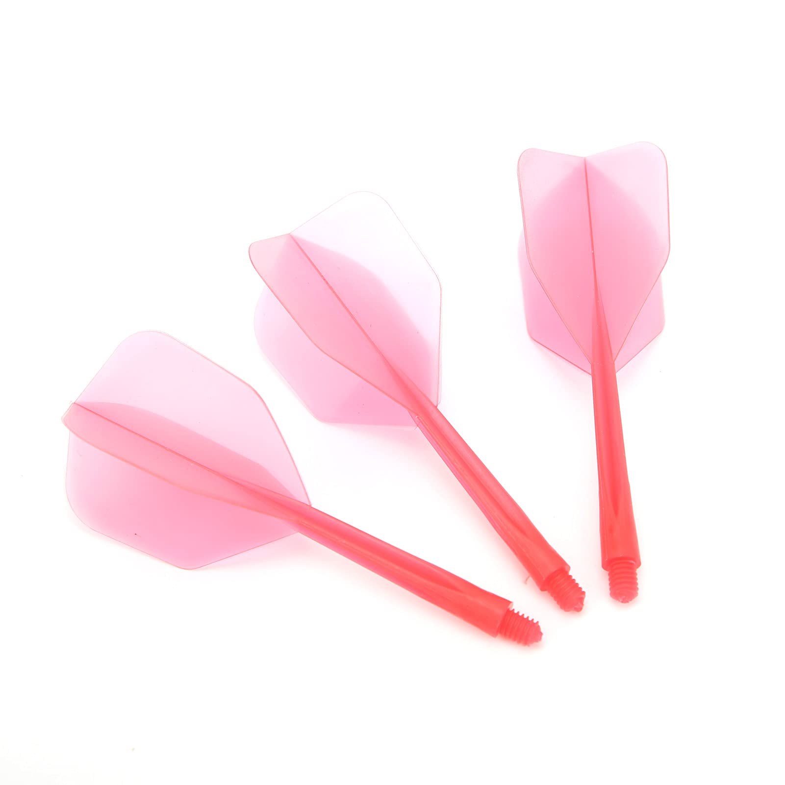 VGEBY 3 Pcs Integrated Dart Shaft and Flights, 80mm Transparent Standard Shape Anti Break Dart Accessories Kit(red)