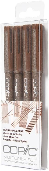 Amazon Co Jp Too コピック マルチライナー 4本組 ブラウン セット ホビー