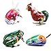 Kansoo 4 Pack Wind-Up Funny Dark & Green Clockwork Spring Wind Up Metal Jumping Frog,Rabbit, Mouse, Cock Toy Gift Kids Children
