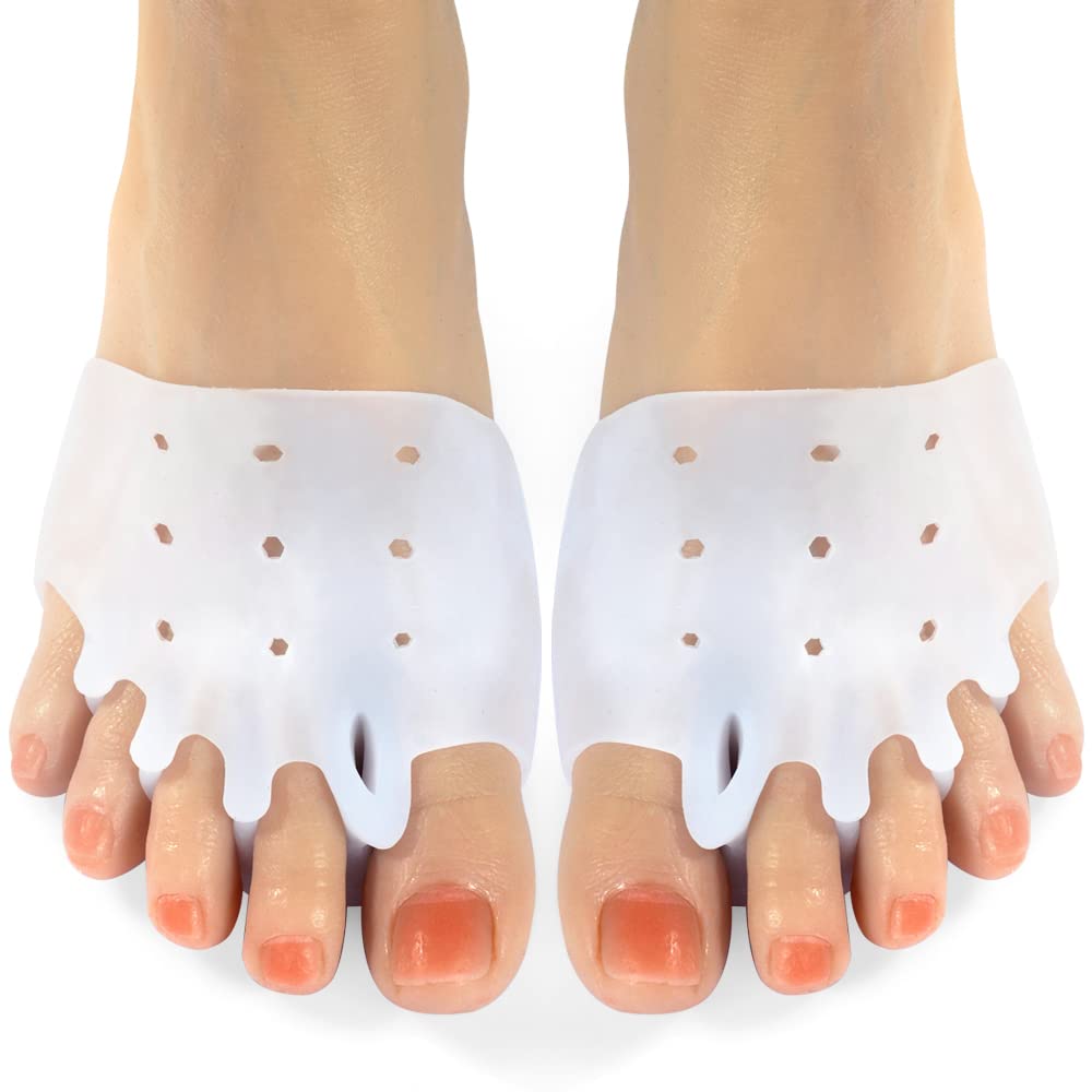 DYKOOK Gel Toe Pads 6 Pcs, Ball of Foot Cushions Toe Separators Foot Pads Forefoot Cushioning, Reduce rubbing &Pressure