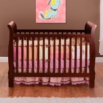 cherry wood sleigh crib