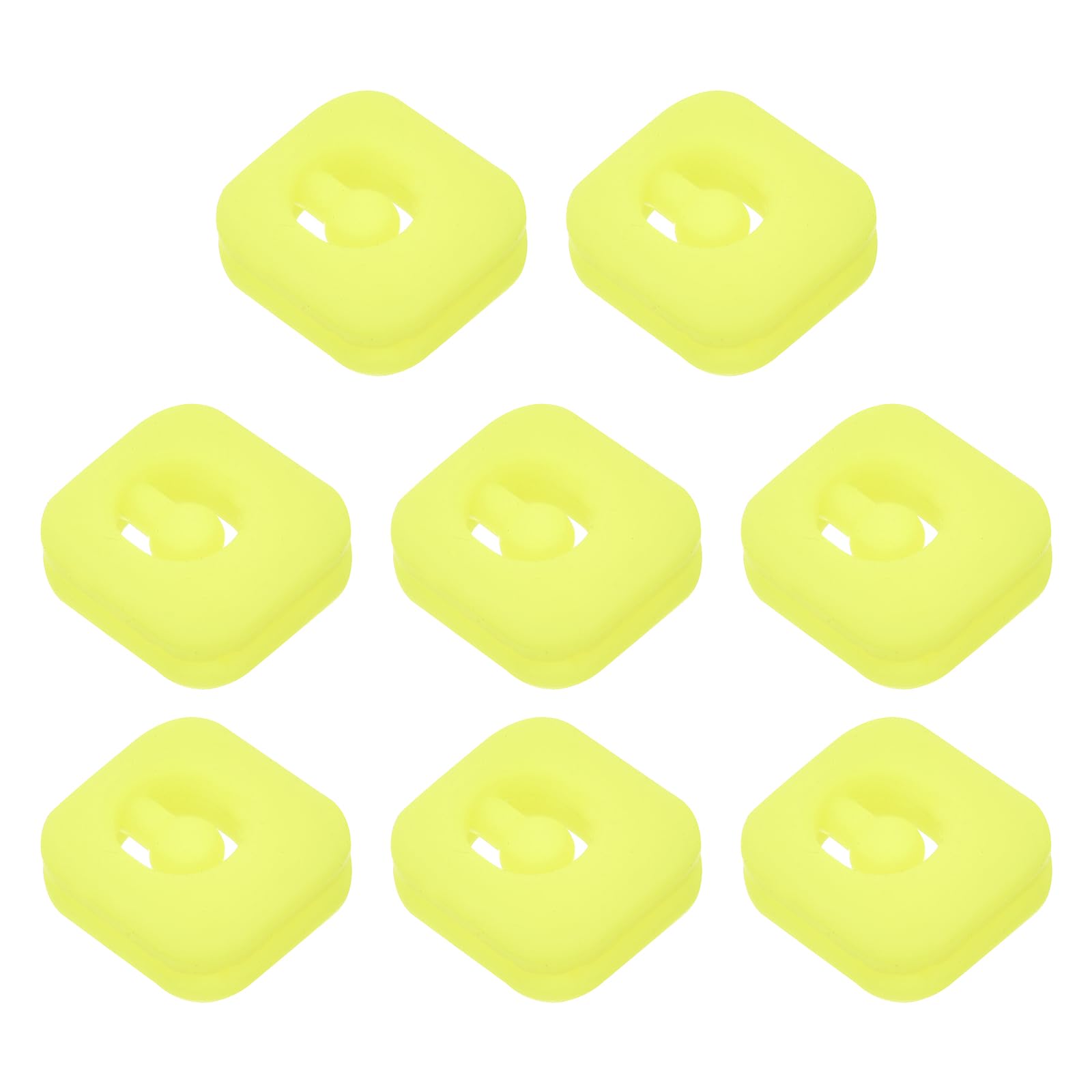 PATIKIL Tennis Racket Dampeners, 8 Pcs Soft Silicone Cute Tennis Racquet Vibration Dampeners for Tennis Gift, Fluorescent Yellow