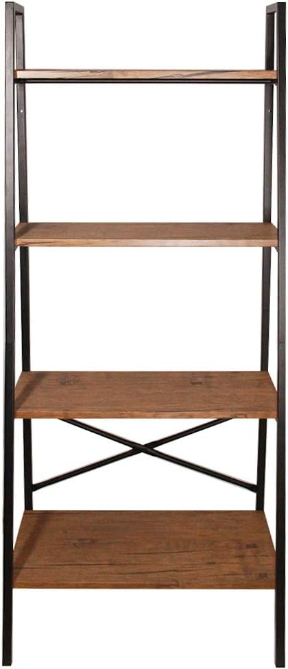 Blissun 4 Tiers Ladder Shelf, Vintage Bookshelf, Storage Rack Shelf for Office, Bathroom, Living Room: Home & Kitchen