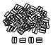 Shapenty 3/4 Inch/ 20mm (Inner Length) Plastic Tri-glide Slides Button Bulk Adjustable Webbing Triglides Slider Buckle for Belt Backpack Bags Sewing, 50PCS