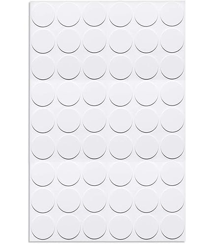 METALLIXITY Calcomanías Para Cubrir Agujeros De Tornillo (0.827 In De Diámetro), 162 Piezas En 3 Hojas, Tapas De Sellado De Clavijas De PVC Impermeables, Para Muebles De Armario, Color Blanco