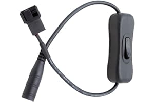 DC5521 4Pin Computer Chassis Fan Power Adapter with Manual Power Button 310mm PVC Cable for Cooling Setups for & Speed Contro