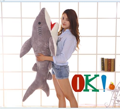 Cute Shark Plush Toy,12Inch Cartoon Plush Toys Fox Sharks Soft Dolls Children Baby Animal Kid Toys (D 100cm)