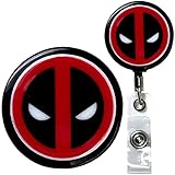 Superhero Real Charming Retractable Heavy Duty Belt Clip Metal ID Badge Holder Badge Reel (Dead HD)