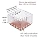 16PCS Transparent Square Chair Leg Wood Floor Protectors Silicone Furniture Chair Legs Caps Covers with Felt Pads fit 1-1/4 to 1-3/8 Inch (3.2-3.5cm)