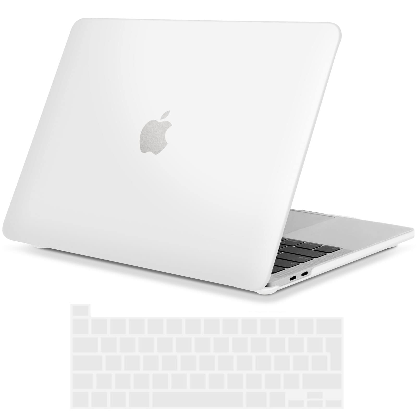 TECOOL Case Compatible with MacBook Pro 16 inch Case 2020 2019 A2141, Slim Plastic Protective Matte Hard Case Cover + Transparent Keyboard Cover for MacBook Pro 16 with Touch Bar and Touch ID -Clear