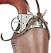 Historical Emporium Standard Right Hand Western Cross Draw Holster Plain Leather, Wild West Single Action Revolver Gun Holster Chocolate