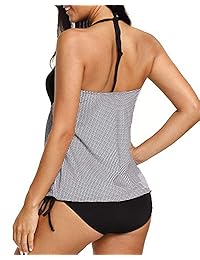 Yonique traje de baño de dos piezas para dama con diseño de lunares