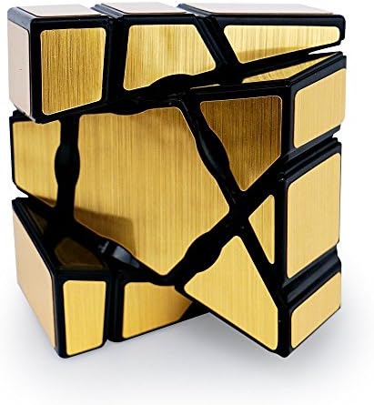 JUJUISM 1x3x3 Magic Cube Twist Puzzle Intelligence Smooth Speed Ghost Mirror Cube Unequal Cube Shape Kids Toys Gifts Golden Black