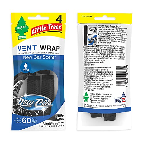 LITTLE TREES Car Air Freshener. Vent Wrap Provides LongLasting Scent