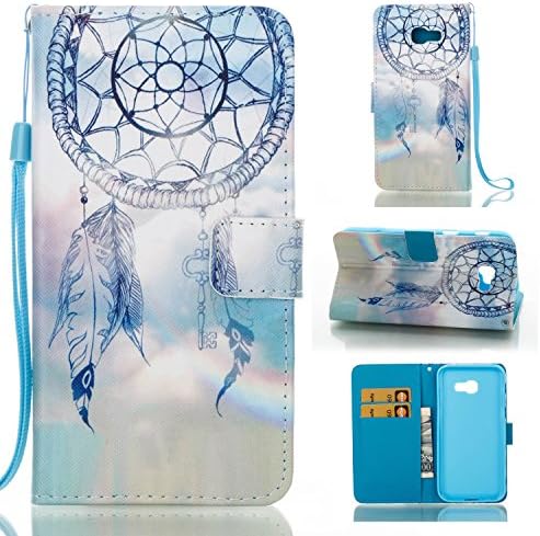 Samsung Galaxy A5(2017) Flip Wallet with 3 Card Slots Cash Holder Stand Function Magnetic Closure, Ancyber Premium PU Leather Wallet Case for Samsung Galaxy A5(2017) (5.2 inch)Dream wind chimes
