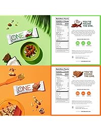 One Barra de proteínas, paquete de 12, sin gluten, alto en proteínas, bajo en azúcar, incluye sal de mar de...