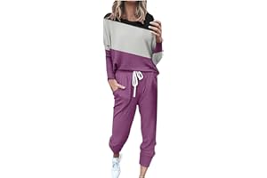 YOUYING Sweatsuits for Women 2 Piece Outfits Casual Long Sleeve Top and Jogger Lounge Sets Trendy Workout Athletic Tracksuits