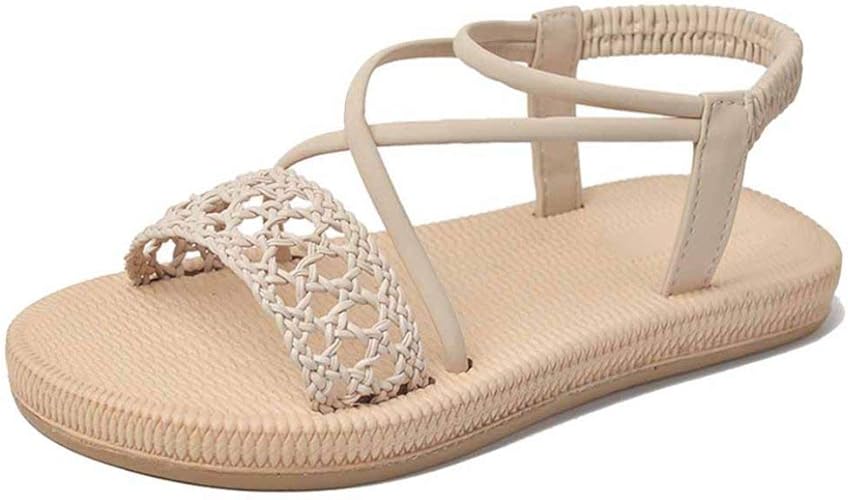 peep toe weaving sandals