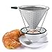 ddmy import inc Pour Over Coffee Filter Stainless Steel Coffee Drip Cone With Separate Stand and Silicone Handle Paperless Reusable Coffee Brewer Maker For 1-4 Cups
