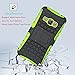 Viodolge for Galaxy Amp 2 Case, for Galaxy Express 3 Case, [Shockproof] Hybrid Tough Rugged Dual Layer Protective Case Cover with Kickstand for Samsung Galaxy J1 2016 / Amp 2 Green