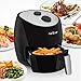 NutriChef Air Fryer Large Convection Oven Qt Capacity Stainless Steel Basket Electric Multi Cooker-1300 Watt High Power Oilless Kitchen Hot Toaster Cooker-3L Non Stick Teflon Fry, 3.7 quart, Black