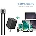 Wall Charger, FEIPUKER 4.2A 21W Fast Charging Portable Home Travel Charger with 6FT [2-PACK] Long Durable 8 Pin Lightning Cable Charging Cord for IOS 10 iPhone 7/6S Plus, 5S/SE, iPad Air/mini(Black)