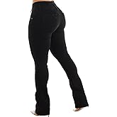 Moda Xpress Women's Butt Lifting High Waisted Bootcut Jeans - Stretchy, Comfortable Flare Jeans in Junior Size Vintage Style