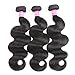 VRBest Unprocessed Brazilian Curly Virgin Hair 3 Bundles Brazilian Curly Weave Human Hair Extensions Natural Color 1B (141618)