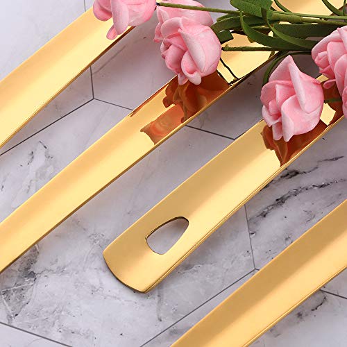 BuyGo Large Serving Spoon Stainless Steel Long Buffet Spoon Gold Solid Spoon with Mirror Polish, Dishwasher Safe, 13.07 inch