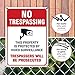 Video Surveillance No Trespassing Sign, CCTV Security Camera, 10x14 Heavy 0.40 Aluminum, UV Protected, Weather/Fade Resistant, Easy Mounting, Indoor/Outdoor Use, Made in USA