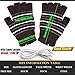 DECVO USB 2.0 Powered Stripes Heating Pattern Knitting Wool Heated Gloves Fingerless Hands Warmer Mittens Laptop Computer Warm Gloves for Women Men Girls Boys (Black)