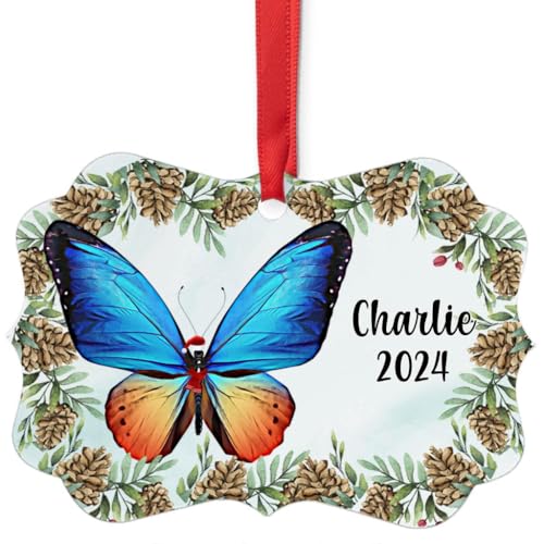 Colorful Butterfly Christmas Ornament 2024