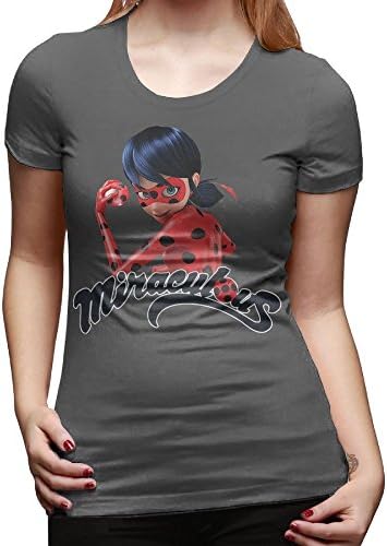 CALZ Lady Miraculous Ladybug Animation Cartoon Crew Neck Shirt XXL DeepHeather