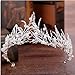 Costume Photography Wedding Accessories Rhinestone Headband Queen Bridal Crown,Ice Cone Shape (White)