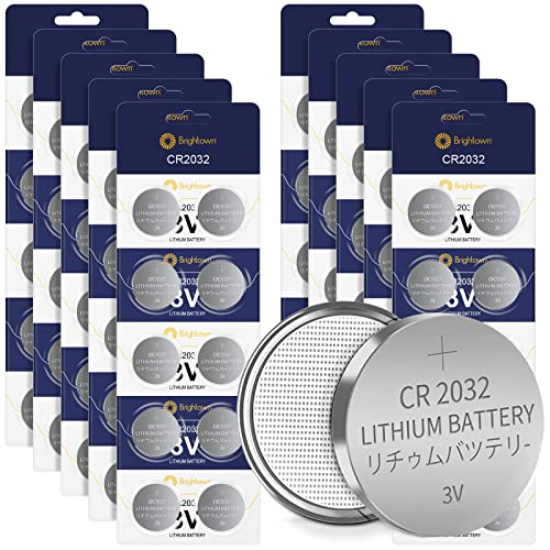 100 Count CR2032 3V Lithium Coin Cell Battery, CR2032 Button Battery