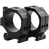Wheeler 2 Piece Picatinny Rail Scope Rings with Flat Top, 6-Hole Design and Integrated Anti-Cant Indicator for Leveling, Shoo