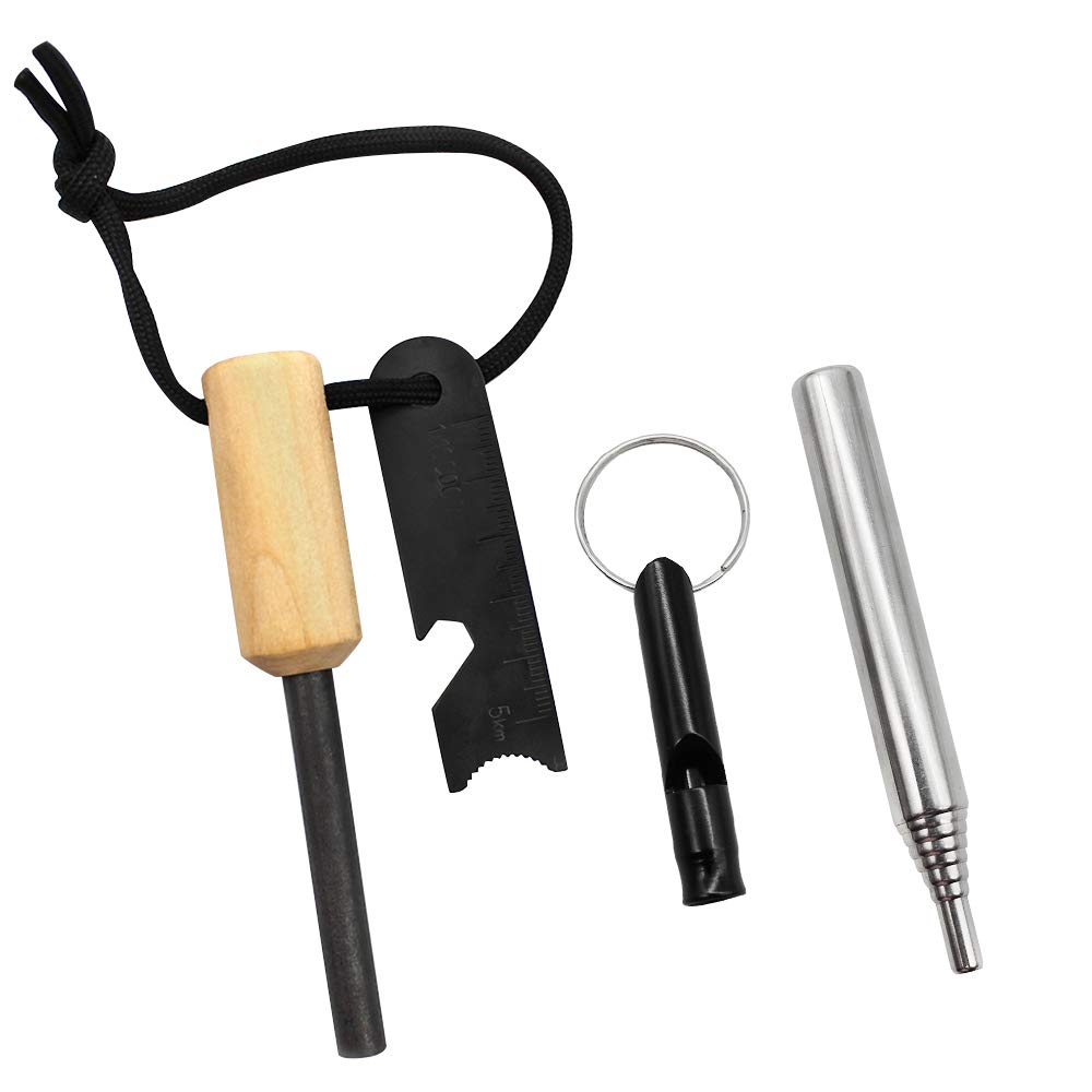 5-Pack Survival Magnesium Flint Stone Fire Starter Kit – Emergency Lighter For Camping