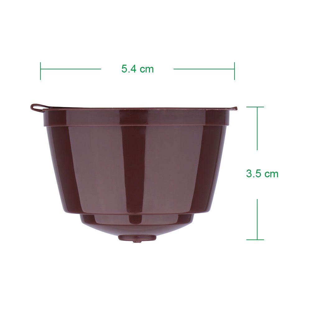 Letilio Filtros Cápsulas de Café puede rellenar reutilizar para Dolce Gusto  Cafetera fuerte al menos 160 veces de usos para reemplazo,3 pcs con 1  cucharón de plástico y 1 cepillo de limpieza