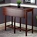 Winsome Lynnwood 35.43 x 39.39 x 30-Inch Wood Rectangular Drop Leaf High Table, Antique Walnut (94149)