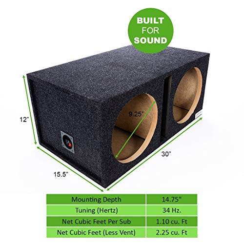Bbox Dual Vented 10 Inch Subwoofer Enclosure Pro Audio Tuned Dual Car