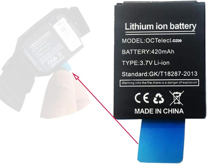 Smart Watch Battery DZ09 Rechargable Lithium Battery with