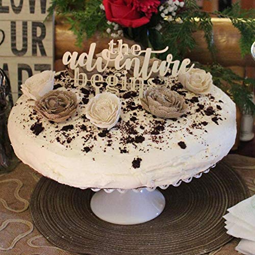 image for CCINEE Natural Burlap Flowers Assorted Handmade Burlap Rose for Weddin