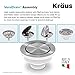 KRAUS Stainless Steel Versi Drain Assembly with FlipCap, ST-4