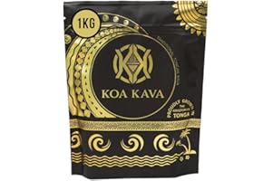 Koa Kava Kava Powder Tea – 1 Kilo (2.2 Pounds) Noble Tongan Kava Root, Pouni ONO Kava Drink for Relaxation and Good Vibes, Sourced Directly from Vava'U, 1 Kilogram