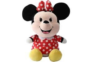 MINISO 10 Inch Disney Minnie Mouse Plush Stuffed Animal Toy Plush Pillow, Kawaii Plushies Cuddly Toy Iconic Mickey and Friends Toy Character Suitable for Kids Boys Girls All Ages