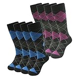 SUTTOS Men's Casual Fashion Fun Patterned Cotton Mid Calf Crew Dress Socks,8 Pairs