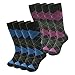 SUTTOS Men's Casual Fashion Fun Patterned Cotton Mid Calf Crew Dress Socks,8 Pairs
