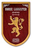 Game of Thrones Style Banner - House Lannister HQ Flag 37x24in - Printed on Both Sides - Durable Enough for Outside Conditions - Perfect Barware Man Cave Gift - Unique GOT Collectible Accessory
