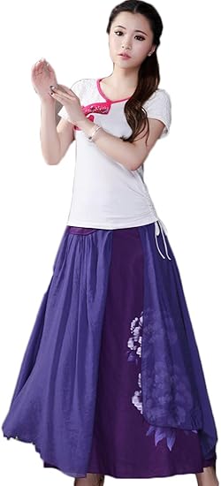 Amazon ライブショップ Live Shop ロングスカート マキシ丈 シンプル 花柄 大人 夏 海 ビーチ フォーマル カジュアル おしゃれ 可愛い デート 女子会 通勤 通学 女性 レディース F スカート 通販