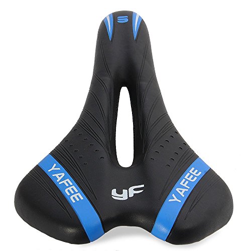 YAFEE 1019 Sports Bike MTB Saddle Racing Bicycle Hollow Saddle SeatBlue